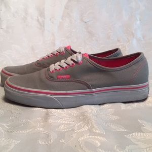 Grey and Pink Vans, Women’s 8.5 / Men’s 7
